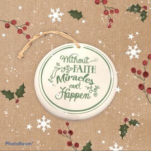 Avon Christmas Ceramic Ornament “Miracles”